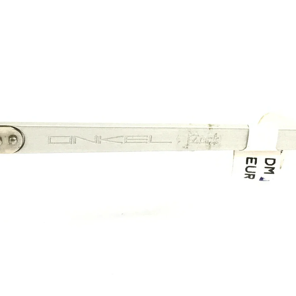Onkel Eyeglasses Frames Zonk Col 1 Shiny Black Matte Silver Half Rim 50-18-138